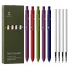 Mexgcom Gel Pens 5 Pieces/Box, Pen 0.5 mm Black Ink,