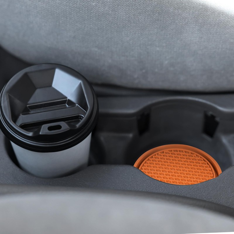 sourcing map 2pcs Car Cup Coasters Universal PVC Car Cup