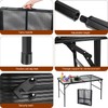 UNIFER Folding Grill Table: 4x2 Ft Portable Camping Table, Lightweight