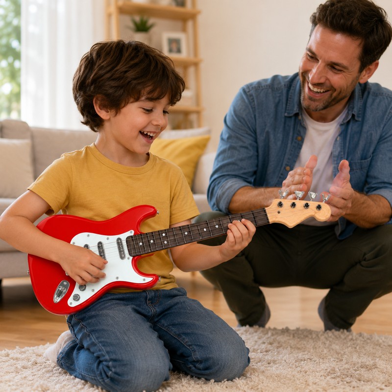 4-String Electric Guitar Toy for Kids – Portable Electronic Musical