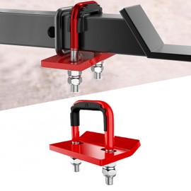 BHock Auto Anti Rattle Hitch Clamp, Hitch Tightener 2 Inch with Red Coated to Prevent Rust, Trailer Hitch Stabilizer for 2 Inch Receiver, Hitch Rattle Stopper Reduce Movement On Hitch Mount, Red