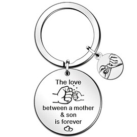 SMARGO Mum Gifts Son Keyring Gifts from Mum Son Birthday Christmas Thanksgiving Mother's Day Gifts for Mum Son