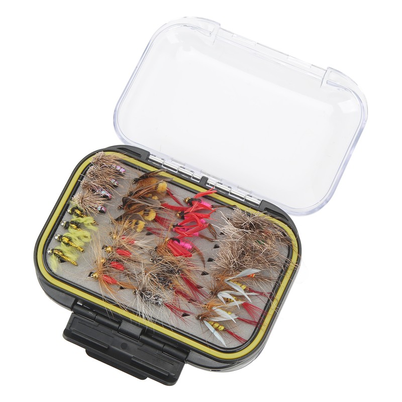 64 Pcs Fly Fishing Flies Stainless Steel Colorful Fishing Lure