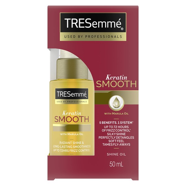 TRESemme Pro Collection Keratin Smooth Shine Oil with keratin and marula oil for soft, shiny, frizz-free hair 50 ml