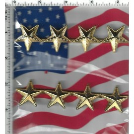 CHIEF of DEPARTMENT 4-Star Police Epaulet Brass (1-1/8 inch corrugated)