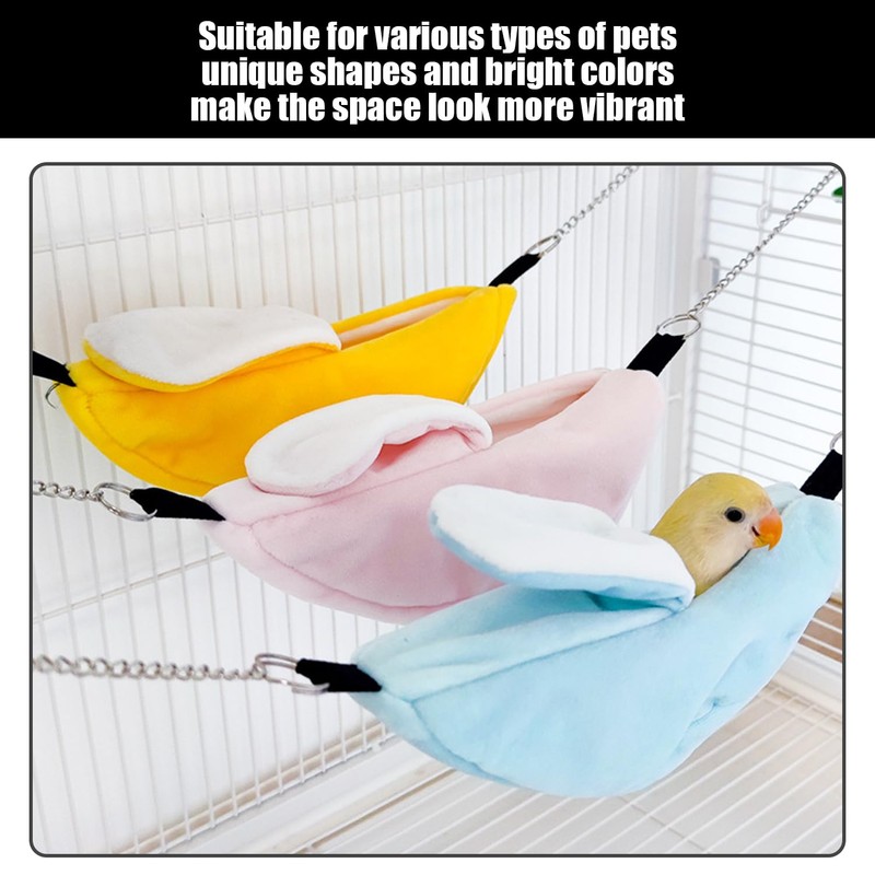 CHROMACRAFT 3-Piece Banana Shaped Hammock, Cute Pet Bed, Creative Mini