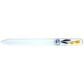 Brajek 82SYP108 Nail File Glass Hand Painted 5.5 inches (14 cm) Czech Tulip Small