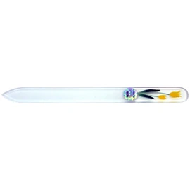 Brajek 82SYP108 Nail File Glass Hand Painted 5.5 inches (14 cm) Czech Tulip Small