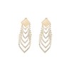 DIAMANTIO 18K Gold Plated Crystal Chevron Drop Earrings for Women