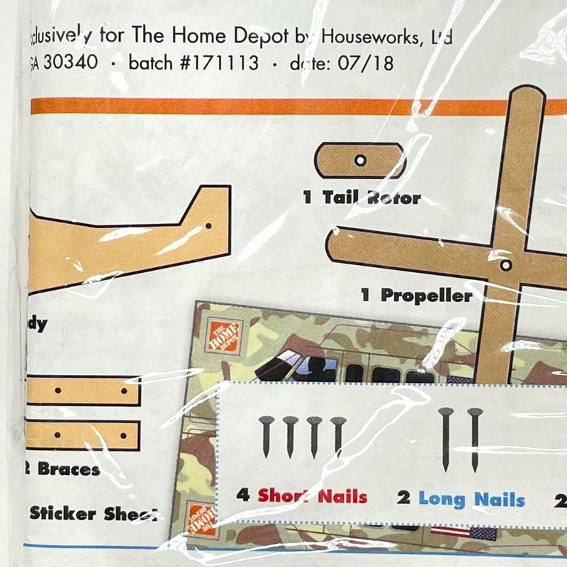 The Home Depot Kids Home Depot Complete Wooden Helicopter Construction