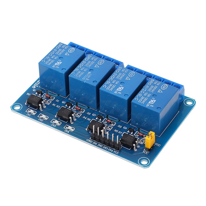 2PCS 4 Channel Relay Module Optocoupler Isolation ABS Solid State