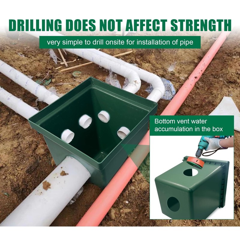 Natotela 16x16x16in Underground Splice Boxes with Fiberglass Solid Cover,In Ground