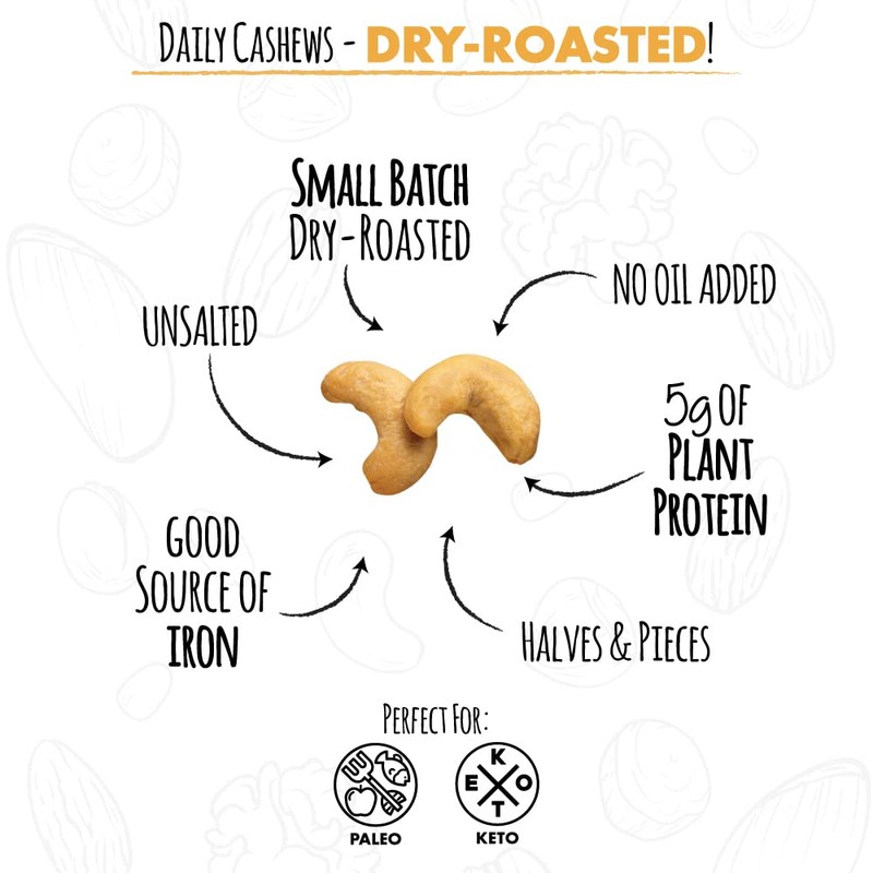 Roastery Coast - Just Cashews Unsalted | Individually wrapped snack