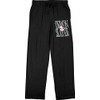 Demon Slayer Fox Mask Men's Black Sleep Pajama Pants-Medium