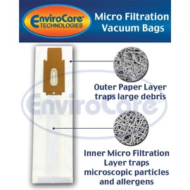 EnviroCare Replacement Micro Filtration Vacuum Cleaner Dust Bags for Oreck Type CC, XL. Fits All XL7, XL21, 2000's, 3000's, 4000's, 8000's, 9000's Series Model Upright Vacuum Cleaners 16 Pack
