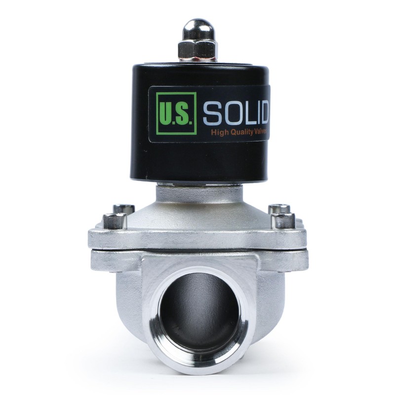 U.S. Solid 1" 24V AC Stainless Steel Electric Solenoid Valve