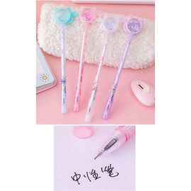 4Pcs 19cm Multicolor Stationery Kawaii Gel Pen School Office Supply Novel Creative Cat Glitter Recreation Cute Gel Pen Gel Ink Pens