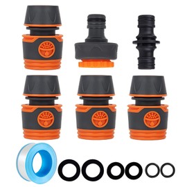 6pcs Garden Hose Pipe Connector for Tap,Hose Pipe Connectors Fittings Set,Outside Tap to Hose Connector Fittings Set-Quick Connector, Tap Adapter for Tap 3/4''&1/2'' 2 in 1