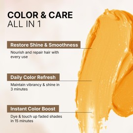 Karseell Hair Color Depositing Conditioner, Brown Hair Mask for Colored and Bleached Hair, Professional Refreshes Brown Color & Tone 500mL 16.9 fl oz