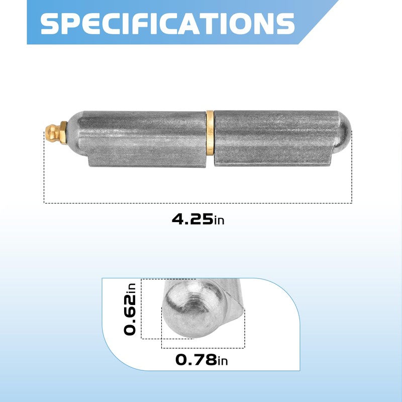4 Pcs 4 Inch BBQ Smoker Bullet Weld on Hinges,