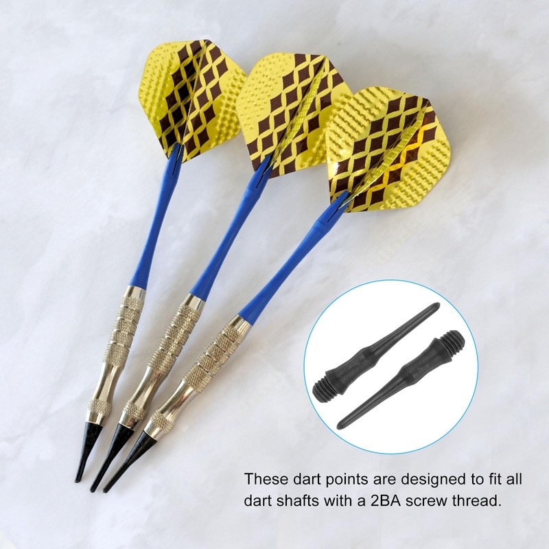 PATIKIL Plastic Dart Tips 2BA Thread, 120 Pack Soft Dart
