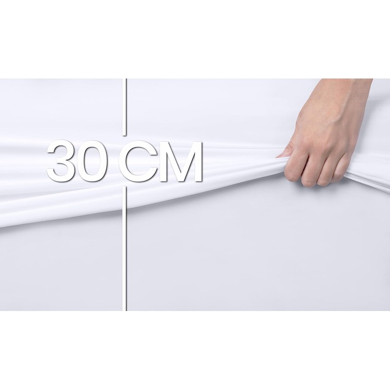 Utopia Bedding King Fitted Sheet, White - 12 Inch (30cm)