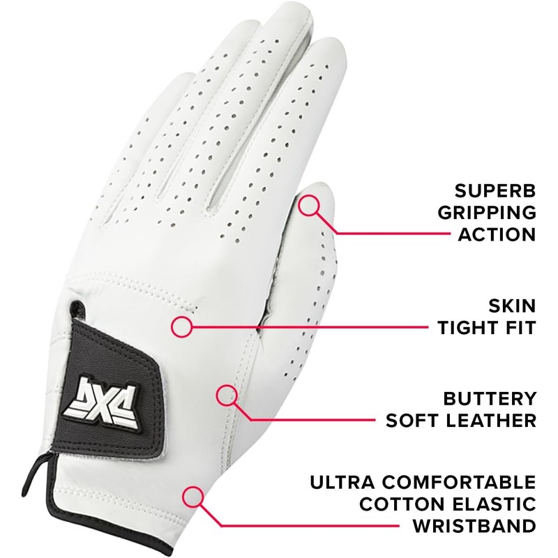 PXG Women's LH Players Glove Golf Glove Right Hand G4-652021019RHMW-WHT