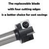 Sinoprotools Spoilboard Surfacing Router Bits 1/2" Shank,Planer Bits with Indexable