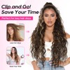 REECHO Ponytail Extension 30" Long Claw Clip Ponytail Extension Curly