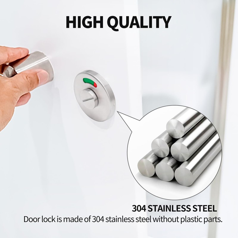Marie Occupied Deadbolt Indicator Lock Door Latch Bathroom WC Public