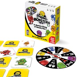 Hiding Monsters Memory Card Game with Spinner Wheel - Fun and Easy-to-Play Memory Game for Kids Ages 4-8 and 8-12 | Kids Memory Game | Matching Game with Spinner Wheel | Memory Games for Kids