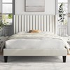 Yaheetech Full Size Bed Frame, Upholstered Platform Bed with Wing