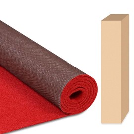 450GSM, 3ft x 20ft Red Carpet Runner for Party, Reusable TPR Non-Slip Backed Red Rug with Anti Slip for Wedding, Christmas, Indoor/Outdoor