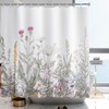 YISURE Long Shower Curtain 200cm Drop for Bathroom, Green Shower