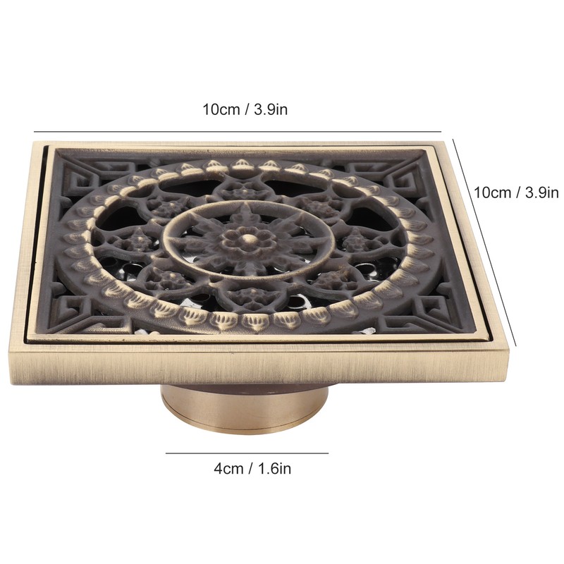 Floor Drain European Style Antique Bathroom Copper Drain Set for