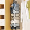 Tiardey 16pcs Hanging Legging Storage Organizer,Foldable Clothes Storage Hanging Bag,Clothes