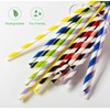 PakTalk Pack of 100 Paper Straws, Dark Blue Paper Straws,