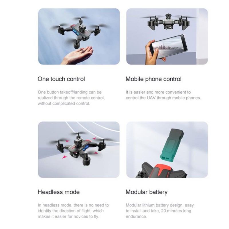 4K Drone Professional HD Dual Cameras Optical Flow Fixed Obstacle