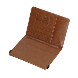 UK Passport Card Holder Antimagnetic Passport Holder Pu Leather Ticket Holder Cover Wallet Brown Rfid Anti Theft Brush Travel Business Card