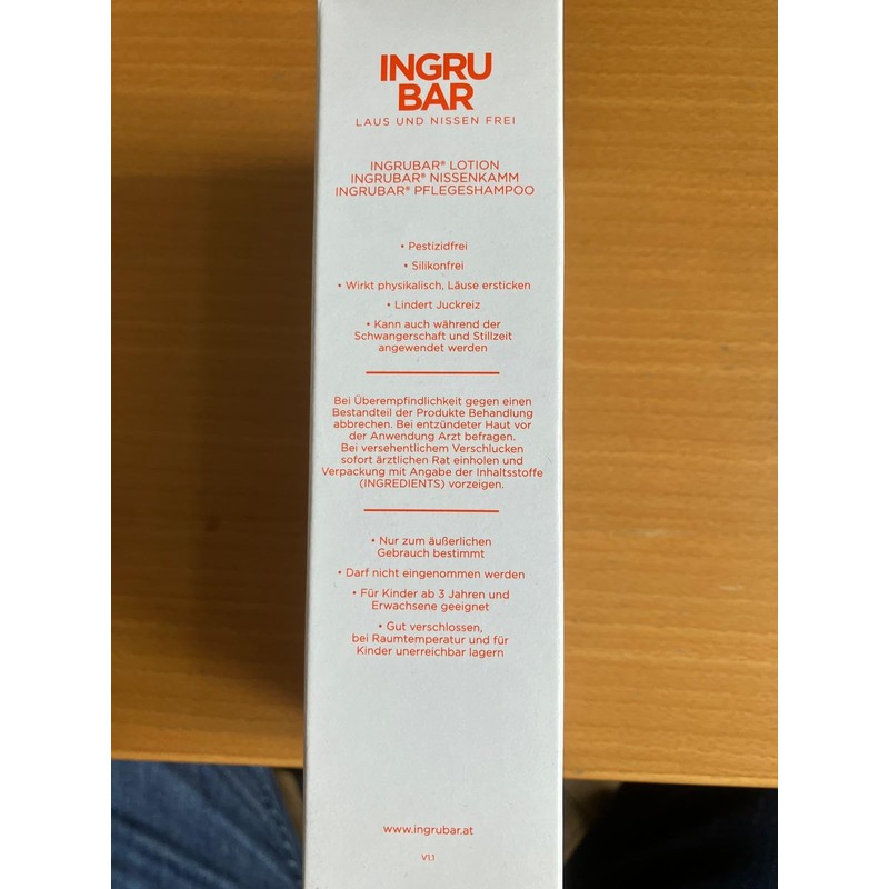 Ingru Bar Lice and Nisse Free 150 Lotion and Shampoo