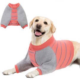 KOESON Dog Recovery Sleeve,Soft Dog Surgery Recovery Suit Front Legs Dog Sleeves for Wounds Front Legs,Dog Leg Sleeve to Stop Licking Dog Elbow Protector,Dog Cone Collar Alternative Orange L