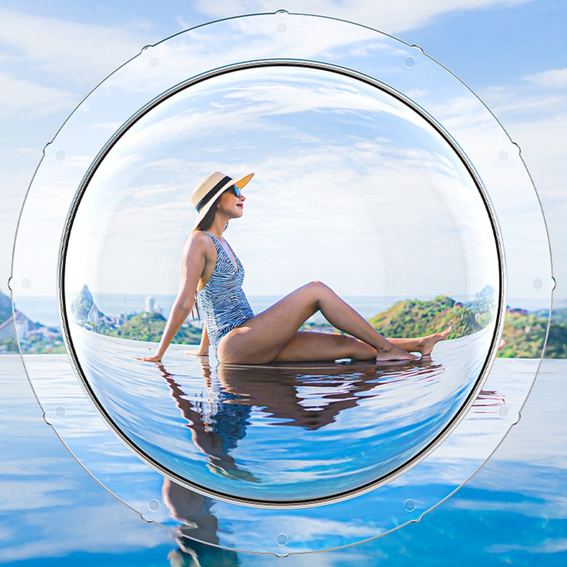 Dome Port IP68 98.4ft Waterproof Underwater Diving Lens Cover Housing