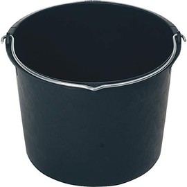 Triuso Construction Bucket 12L with Bow, Black, Lite Rskal