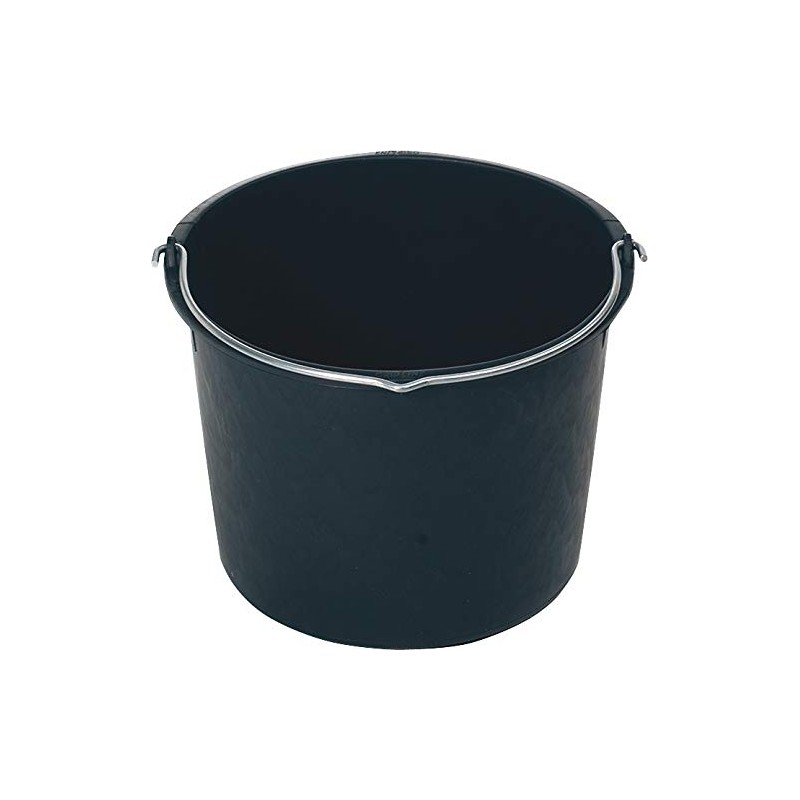 Triuso Construction Bucket 12L with Bow, Black, Lite Rskal