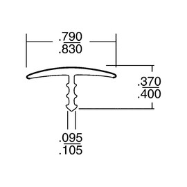 Outwater Plastic T Molding Tee Mldg 13/16" Brushed Chrome Flexible PVC Metallic Tee Moulding 25 Foot Hobby Pack Coil