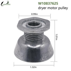 W10837625,W10837625 Dryer Motor Pulley 27 Compatible with Whirlpool Maytag Kenmore KitchenAid Replace 694872 3389729 W10460106 W10402907 W10509022 AP5988738