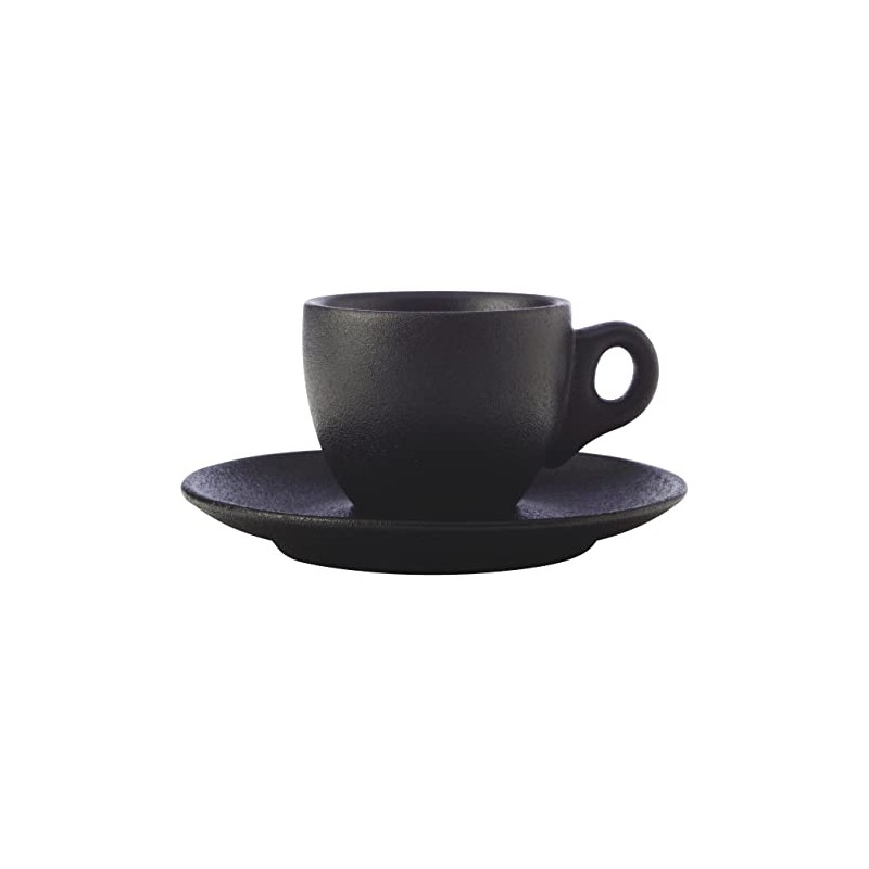 Maxwell & Williams Caviar Demi Cup and Saucer, Black, 100