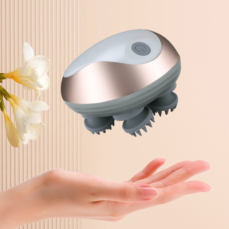 Mini Electric Head Scalp Massager Waterproof Portable Scalp Massager Rechargeable