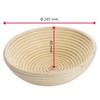 Westmark Proofing Basket Set, Round Proofing Basket + Cover, Wicker