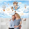 Mocsicka Airplane Baby Shower Decorations Banner Hot Air Balloons Little